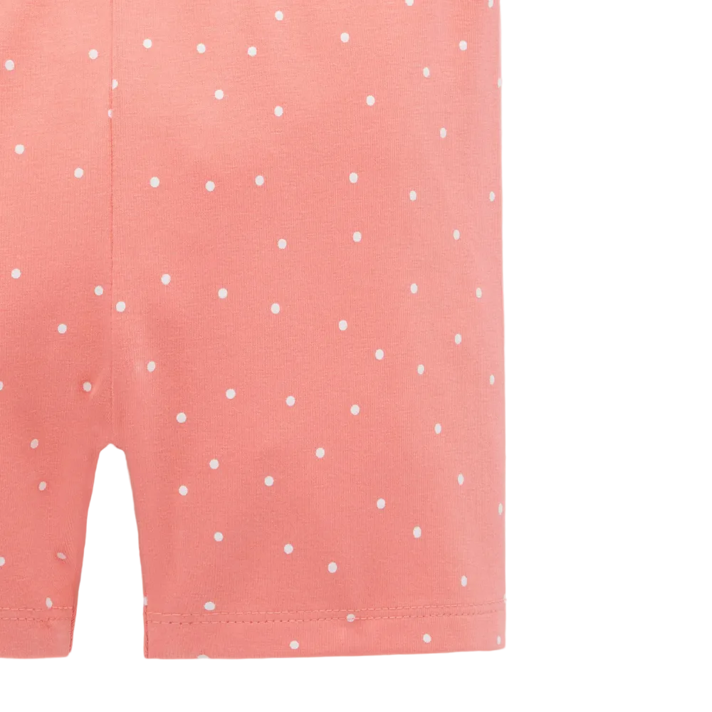 purebaby organic pink polka dot shorts girls