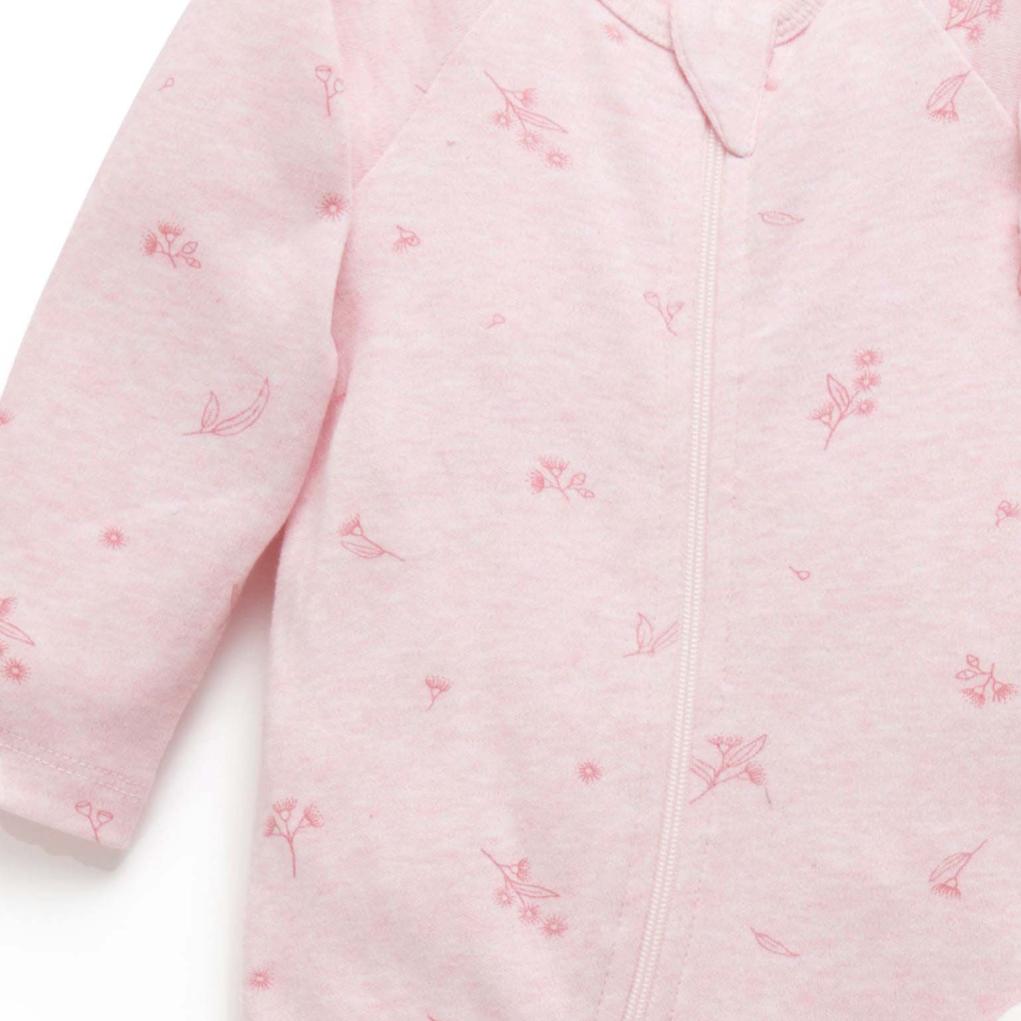 purebaby organic cotton baby clothes zip romper zip growsuit