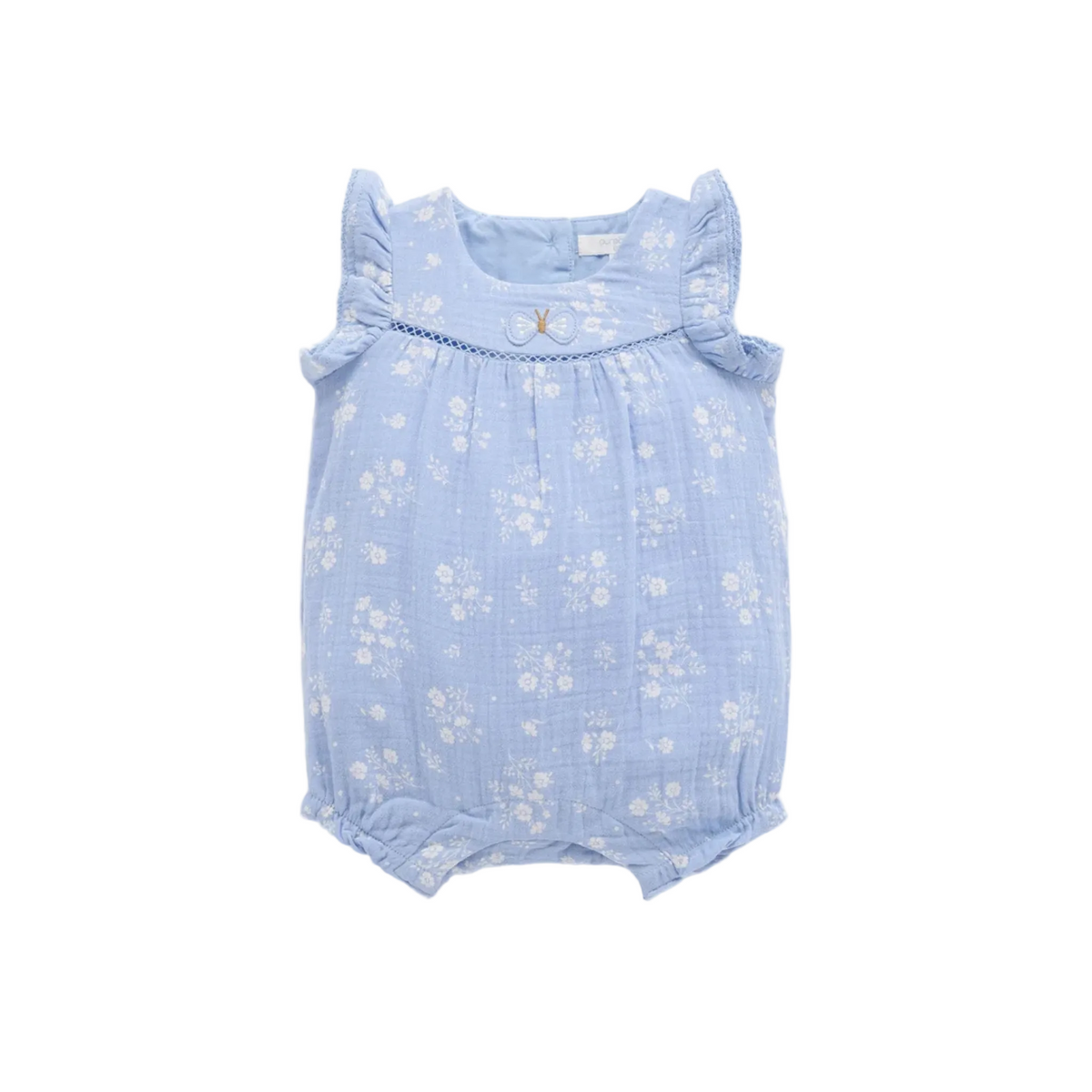 purebaby organic cotton baby clothes butterfly romper