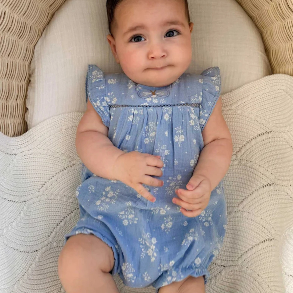 purebaby organic cotton baby clothes butterfly romper