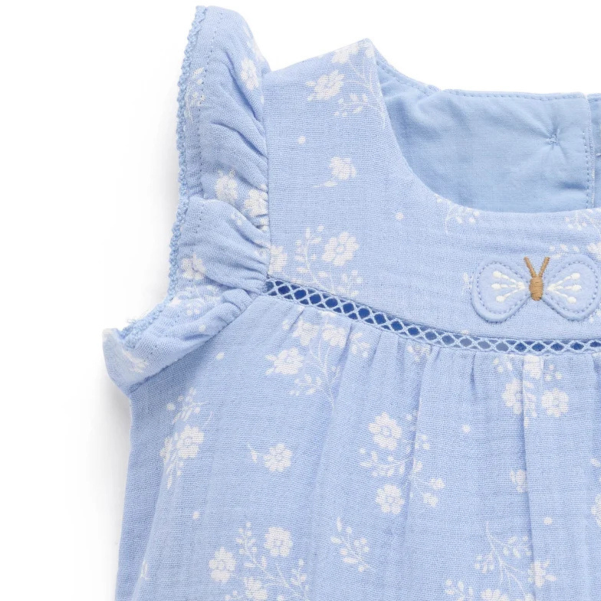 purebaby organic cotton baby clothes butterfly romper