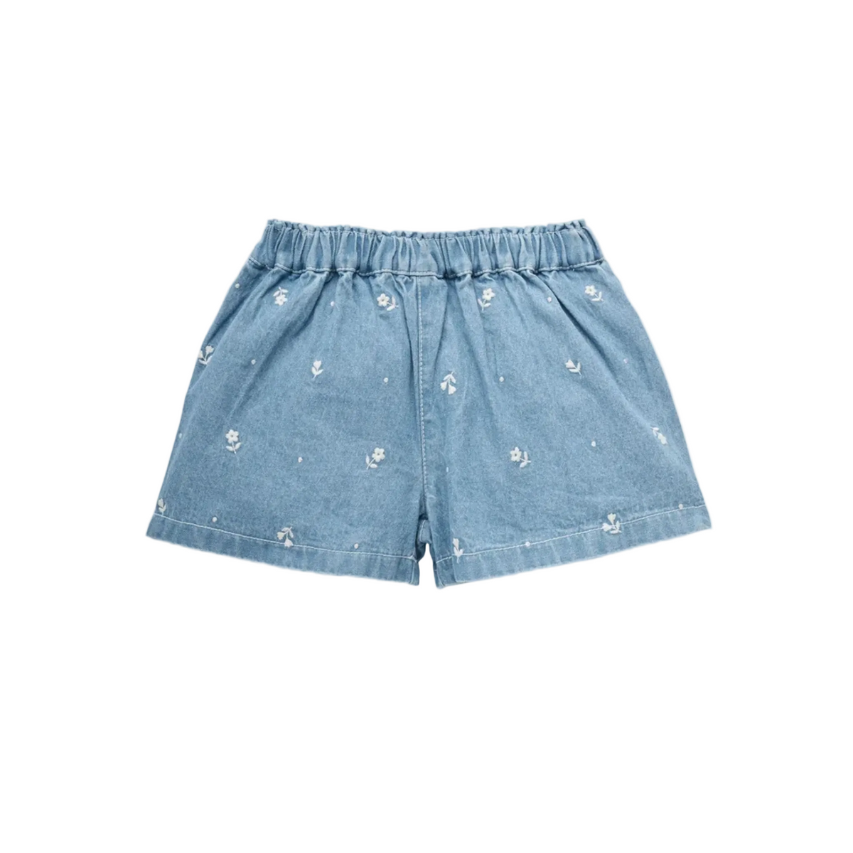 purebaby organic cotton kids girls shorts daisy denim shorts