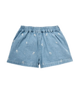 purebaby organic cotton kids girls shorts daisy denim shorts