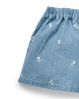 purebaby organic cotton kids girls shorts daisy denim shorts