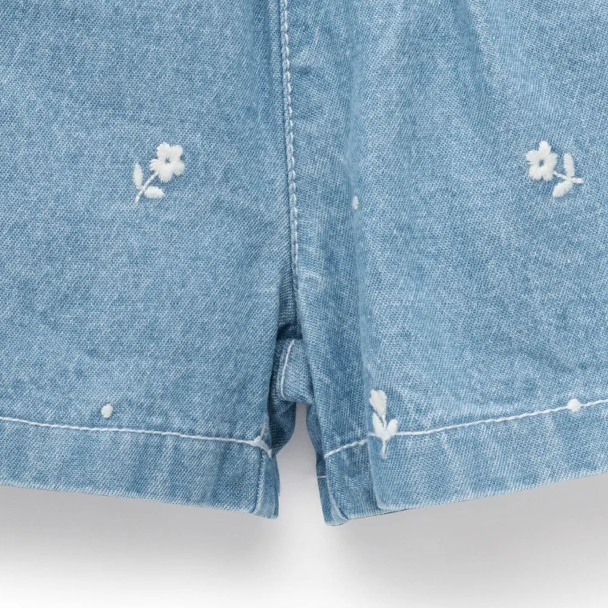 purebaby organic cotton kids girls shorts daisy denim shorts