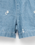 purebaby organic cotton kids girls shorts daisy denim shorts
