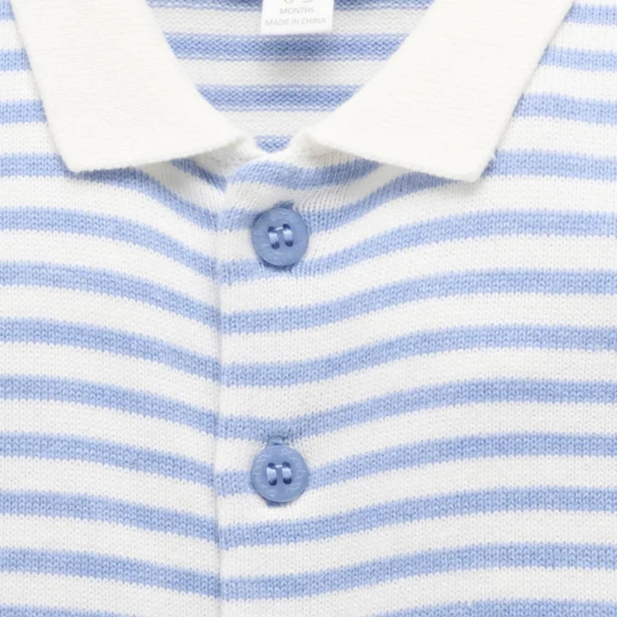 purebaby organic cotton knitted polo set baby boy
