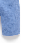 purebaby organic cotton baby clothes blue slouchy crinkle pants girls