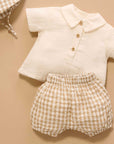 purebaby organic baby boy clothes brown gingham set burrito kids