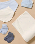 purebaby organic cotton baby blanket blue bear