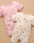 purebaby organic newborn baby short romper