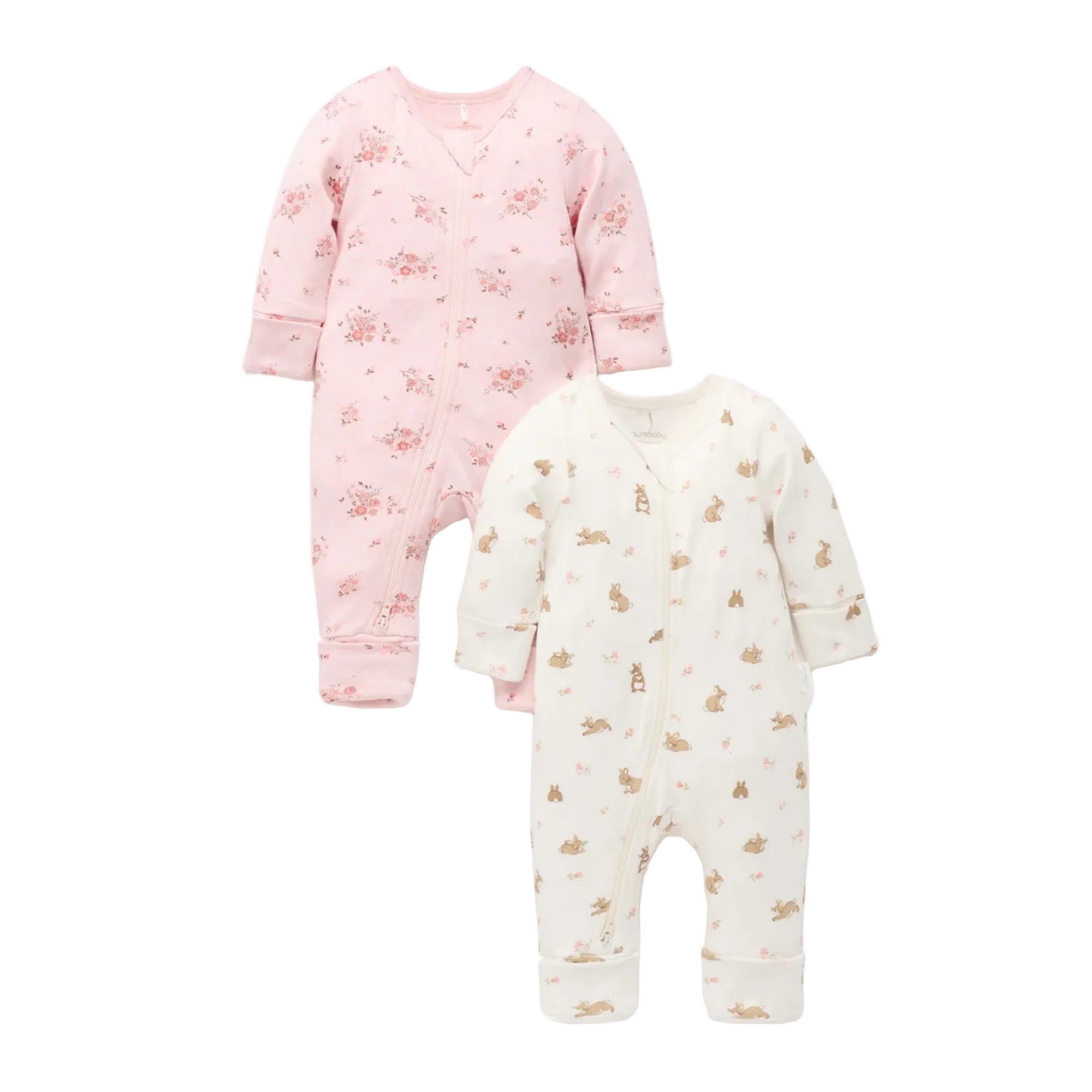 purebaby organic cotton newborn baby romper growsuit