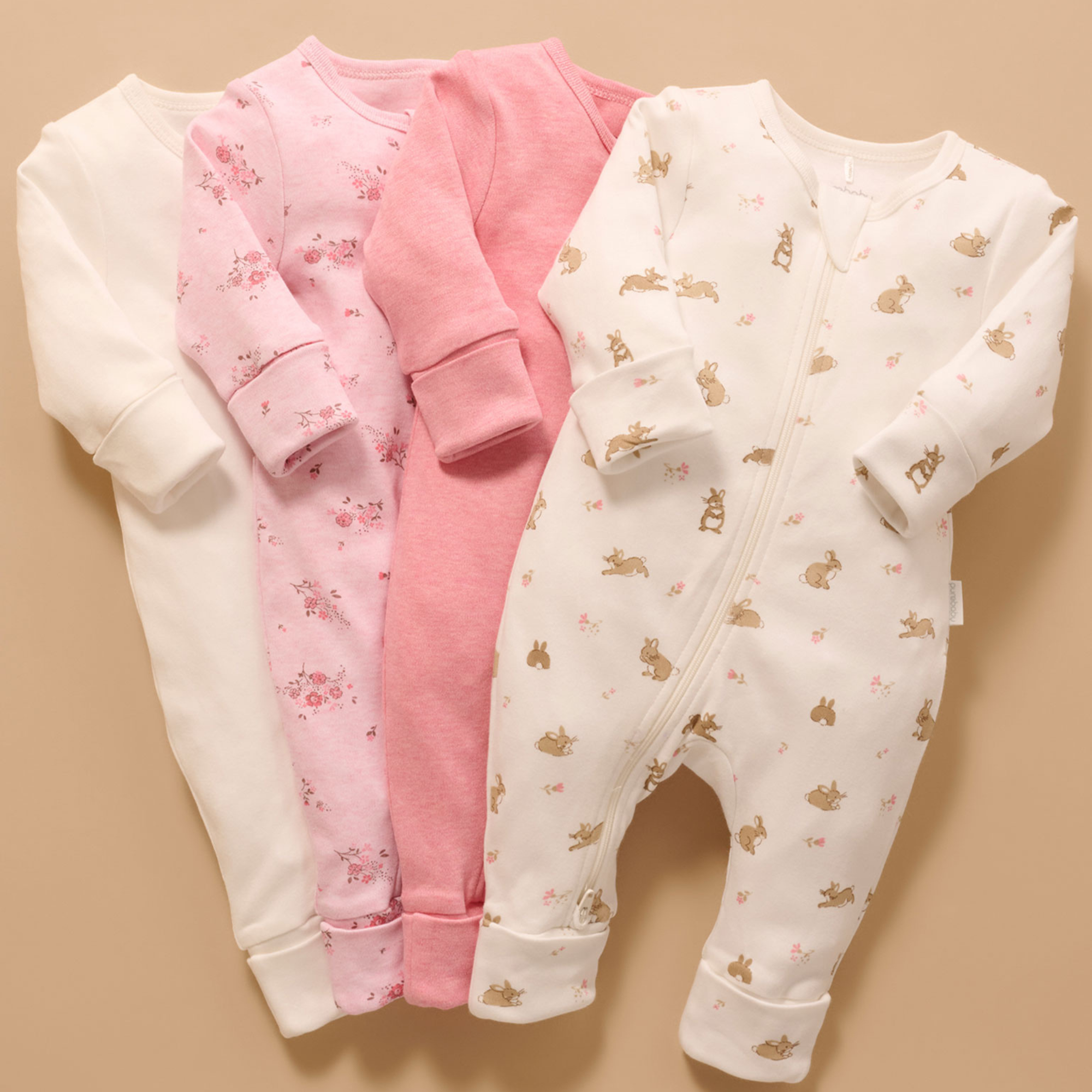 purebaby organic cotton newborn baby romper growsuit