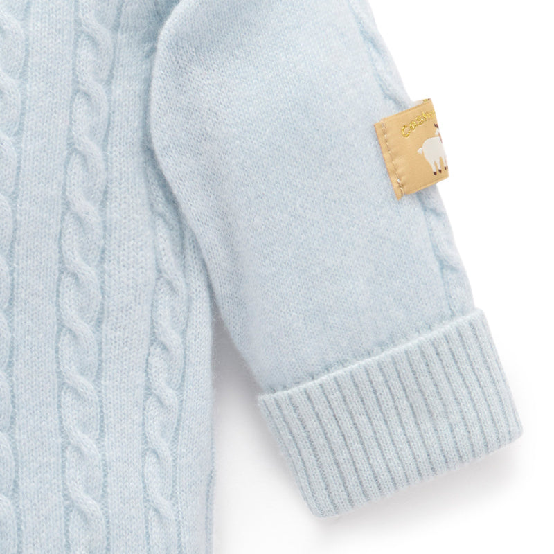 purebaby organic cashmere jumper blue organic cotton baby travel winter clothes