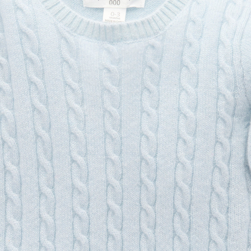 purebaby organic cashmere jumper blue organic cotton baby travel winter clothes