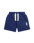 purebaby organic cotton shorts navy baby boy bottoms