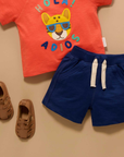 purebaby organic cotton shorts navy baby boy bottoms