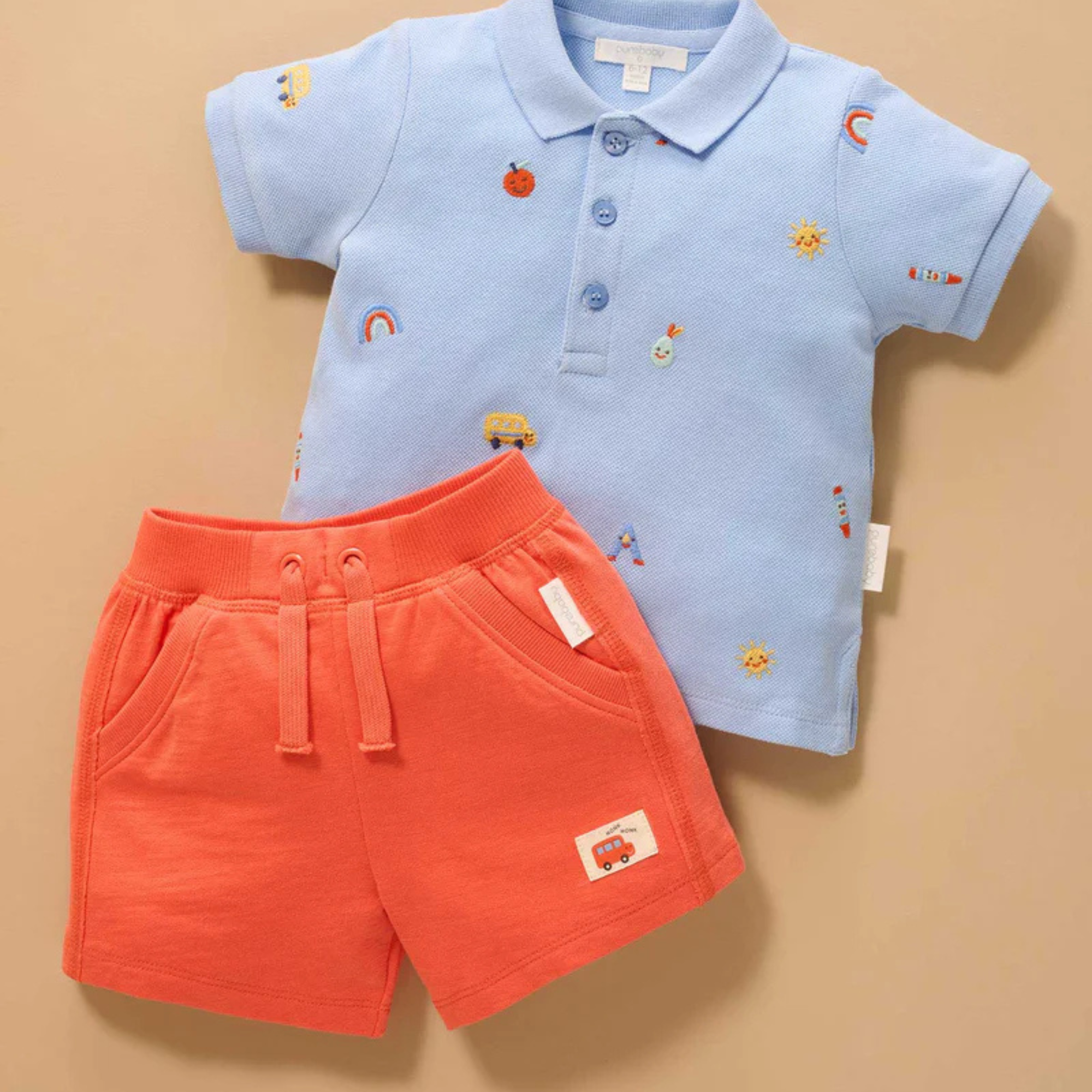 purebaby organic cotton kids shorts