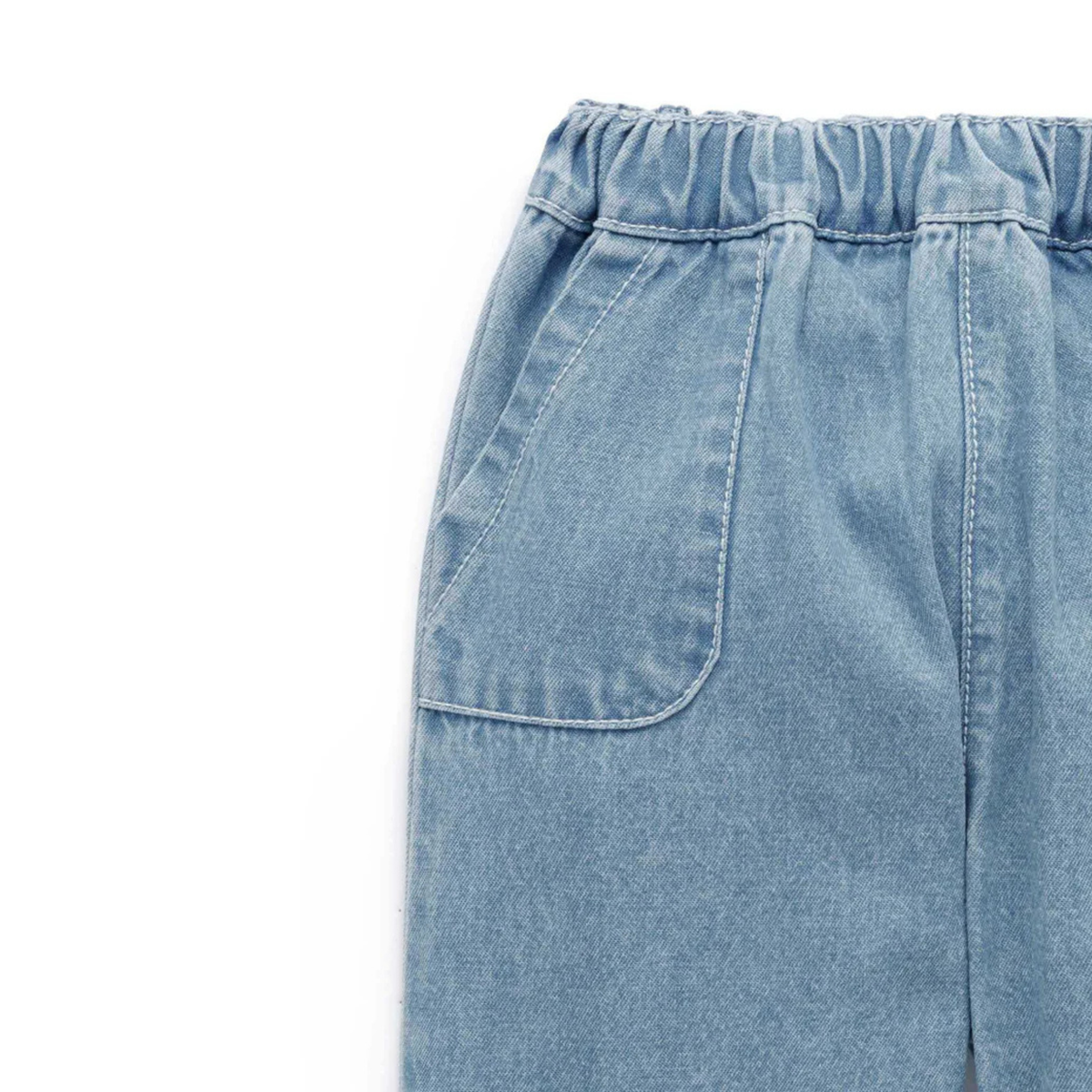 purebaby organic cotton chambray denim pants baby kids clothes