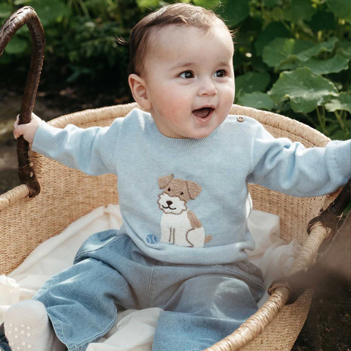 purebaby organic cotton chambray denim pants baby kids clothes