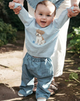 purebaby organic cotton chambray denim pants baby kids clothes