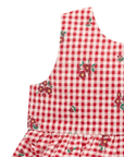 Red Festive Gingham Dress