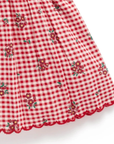Red Festive Gingham Dress