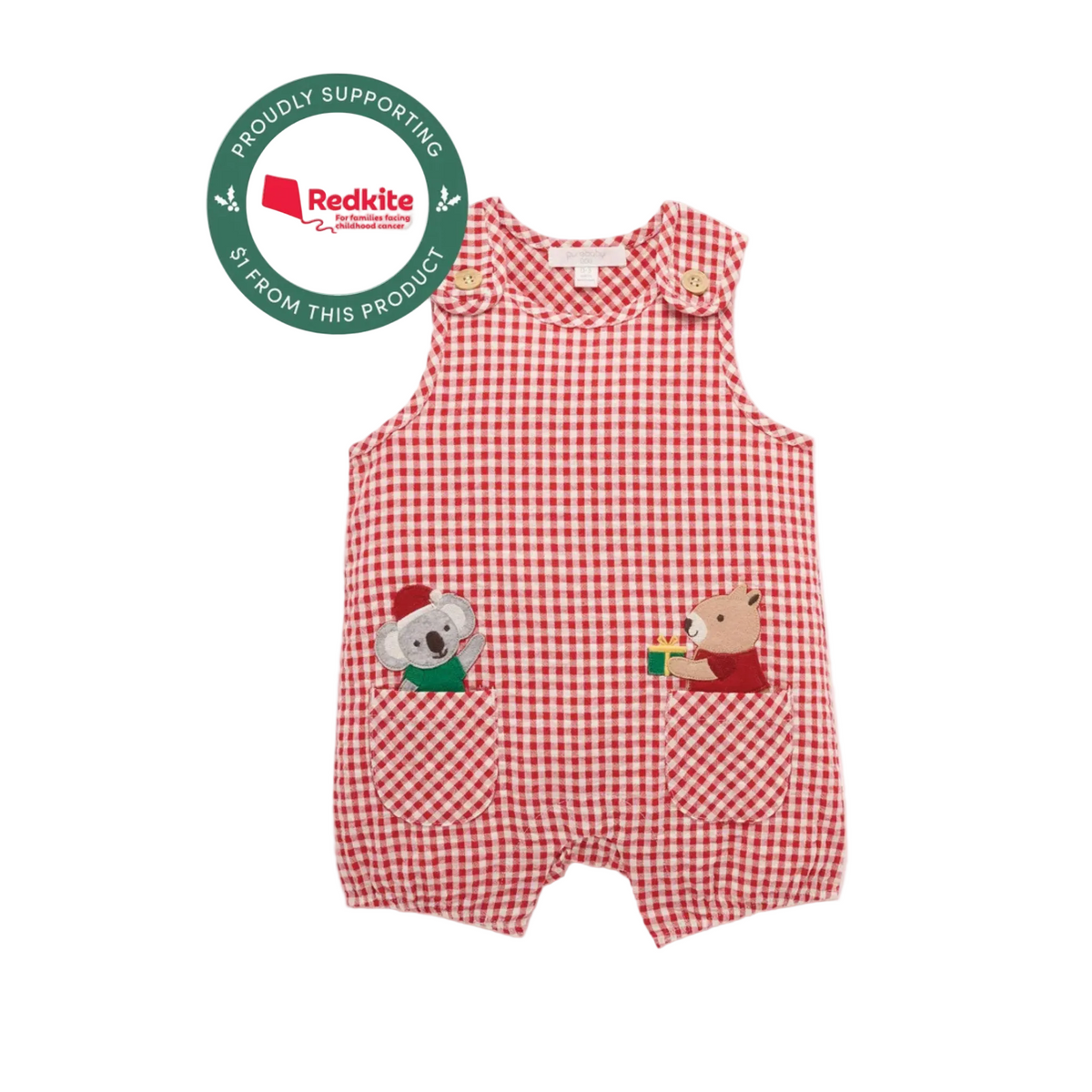 purebaby organic cotton christmas romper baby kids