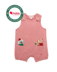 purebaby organic cotton christmas romper baby kids
