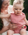 Christmas Gingham Romper