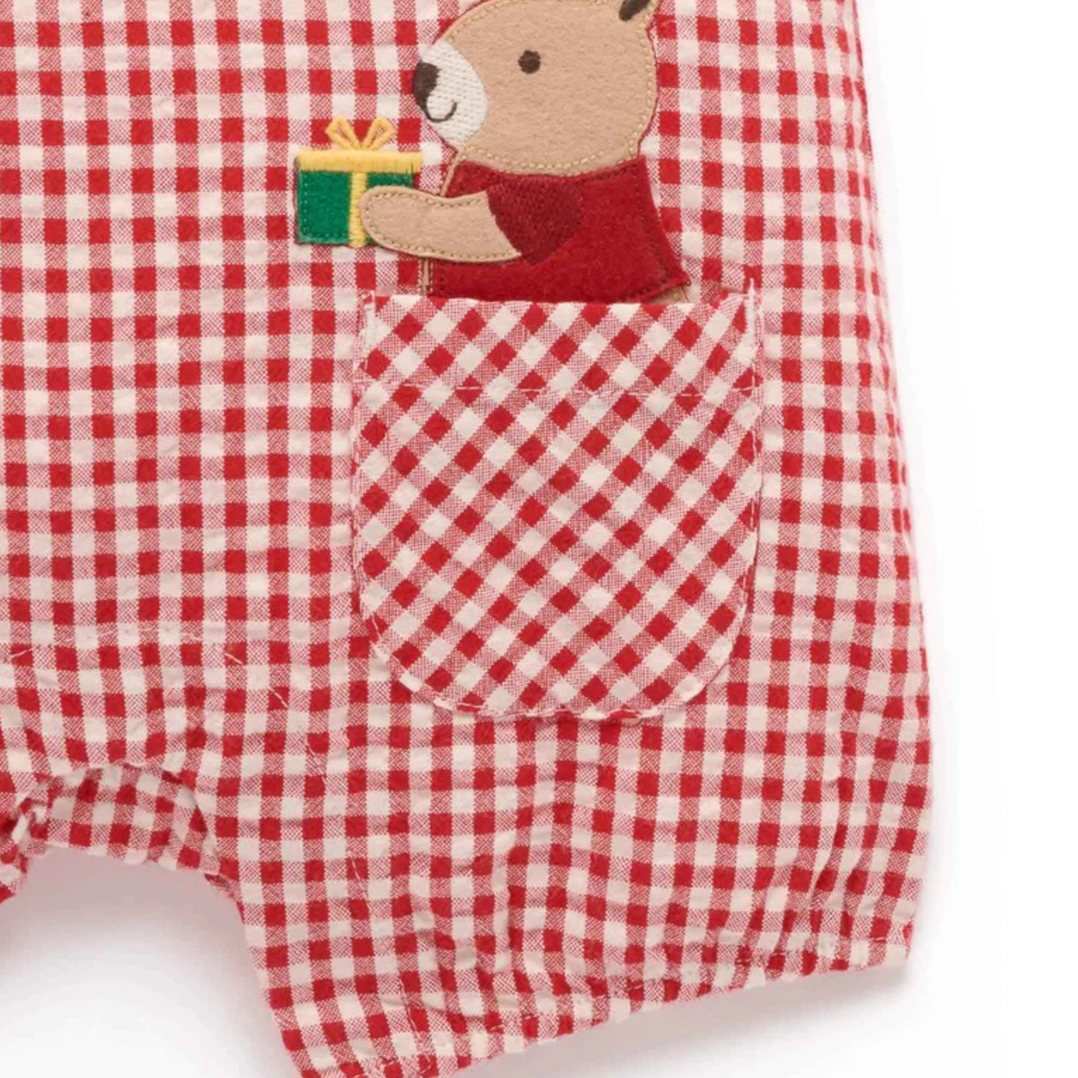 Christmas Gingham Romper