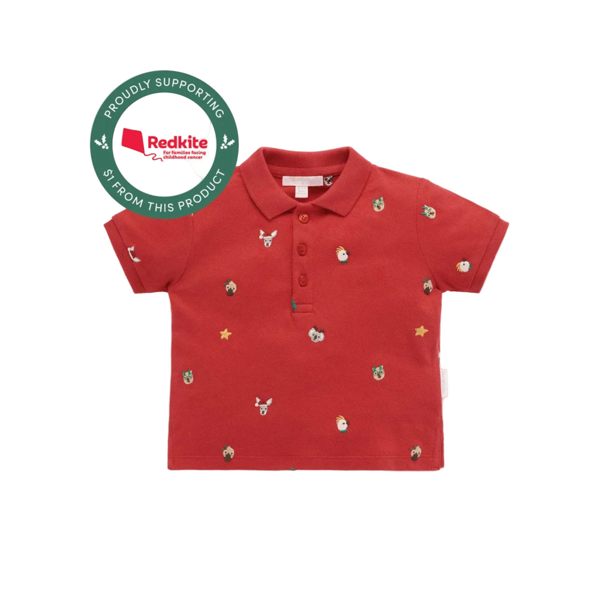 purebaby organic cotton christmas polo kids