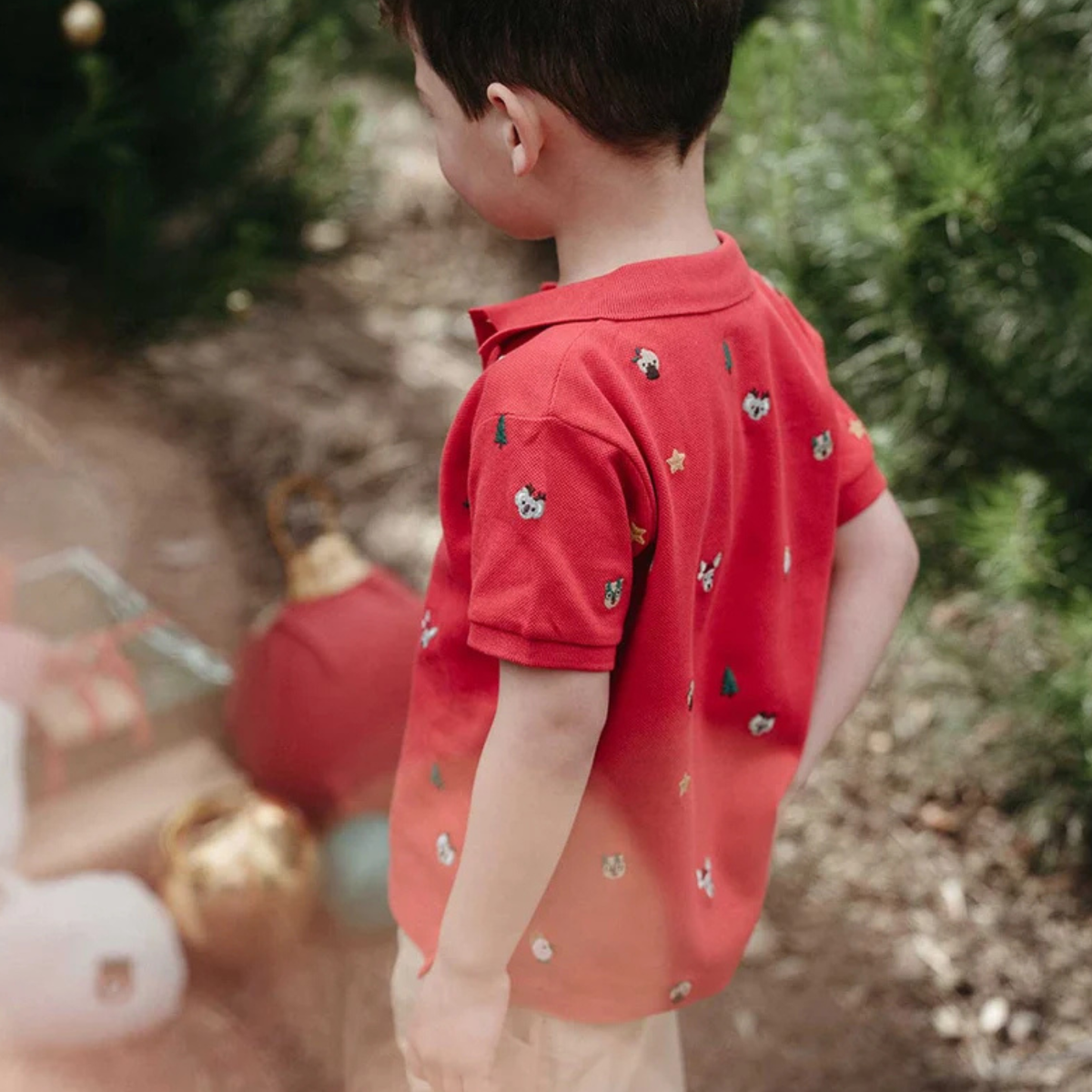 purebaby organic cotton christmas polo kids