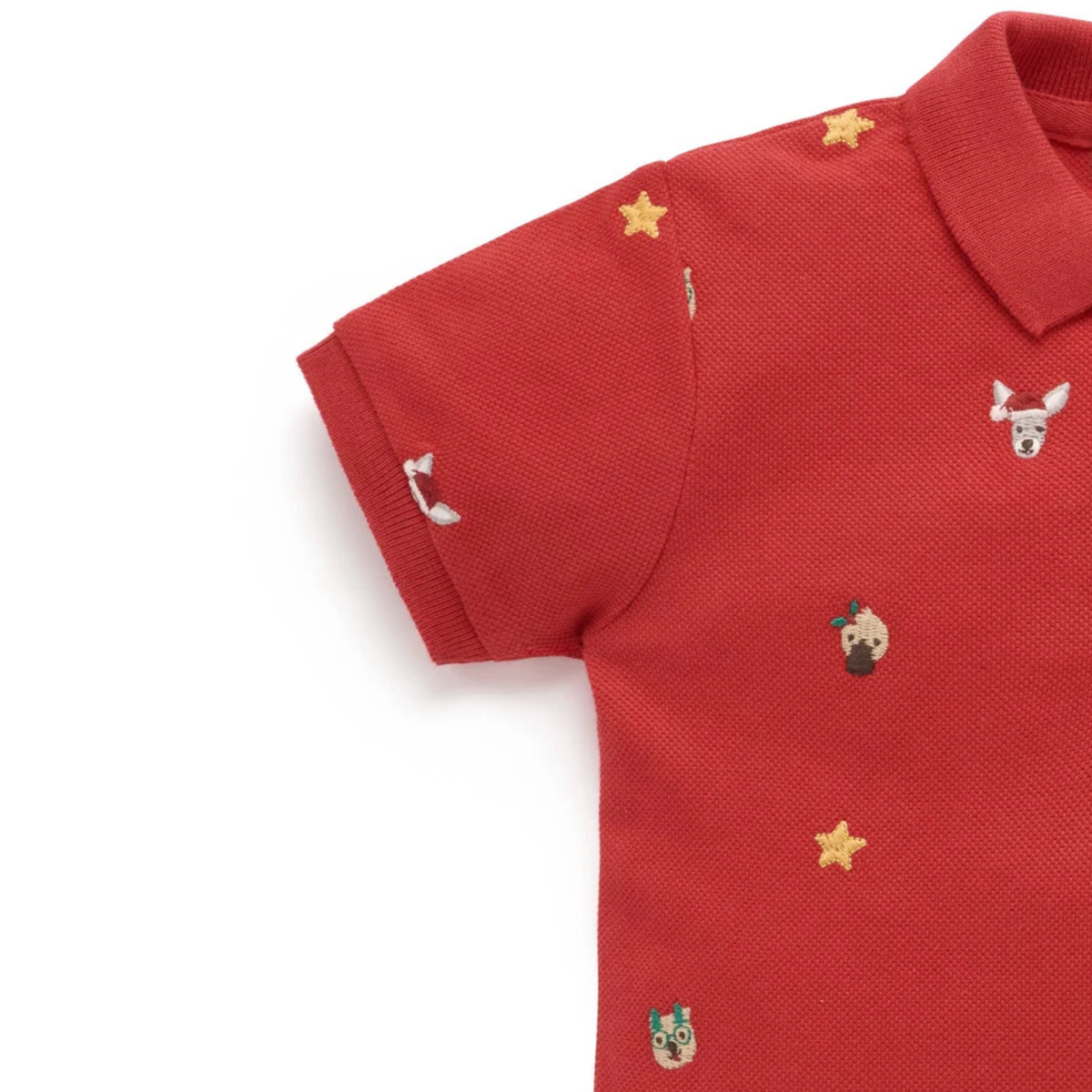 purebaby organic cotton christmas polo kids