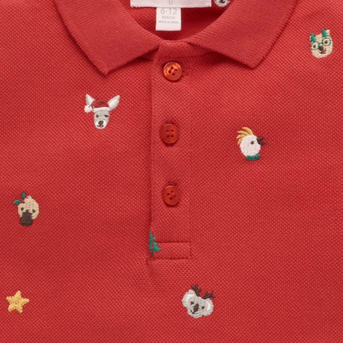 purebaby organic cotton christmas polo kids