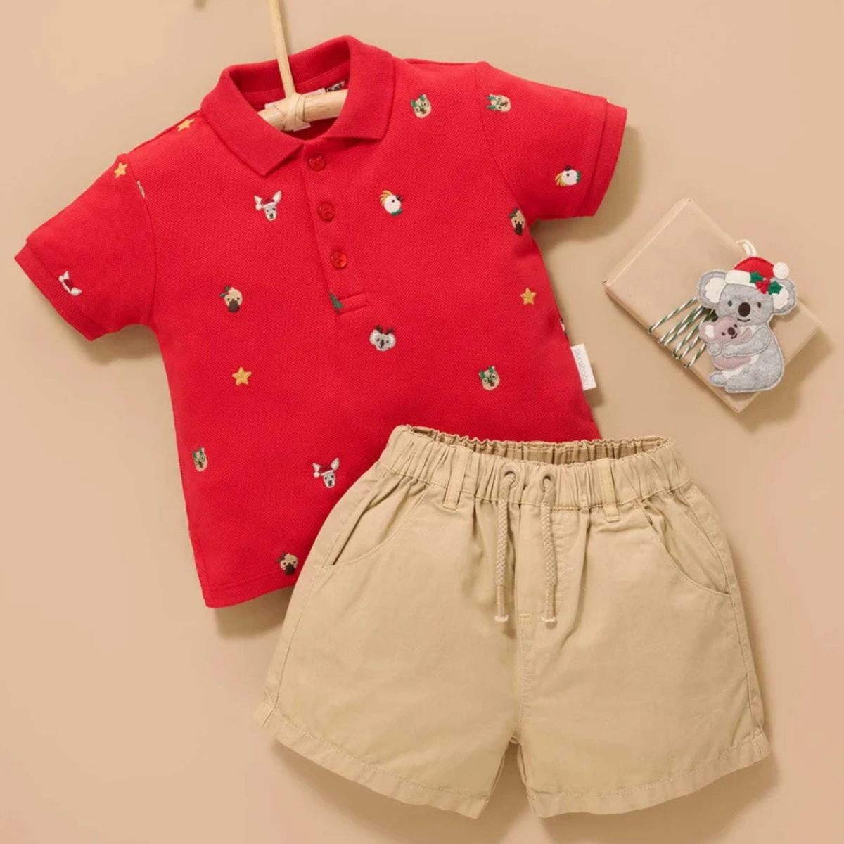purebaby organic cotton christmas polo kids