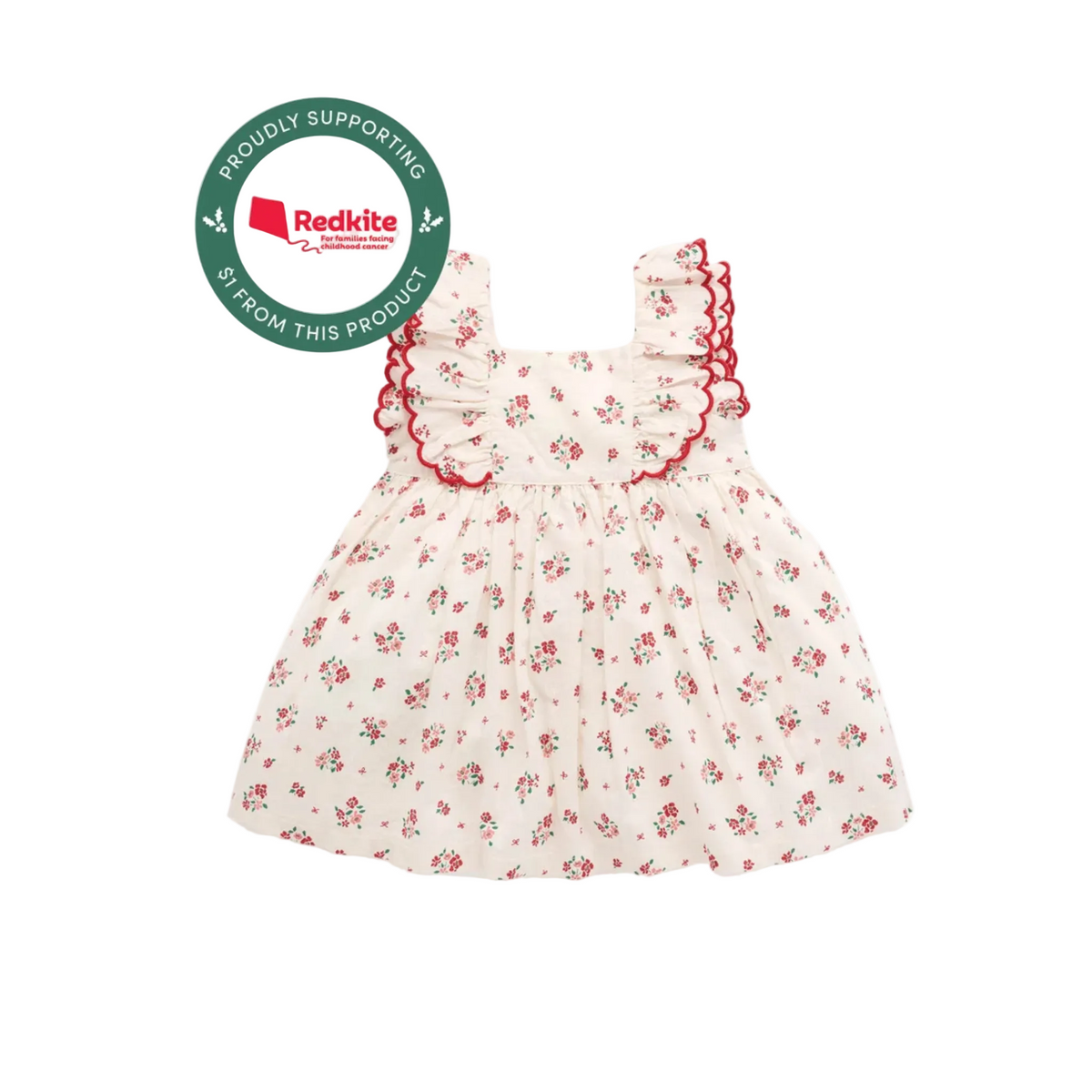 Red Roses Festive Floral Dress