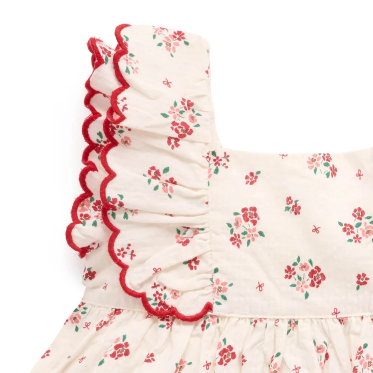 Red Roses Festive Floral Dress