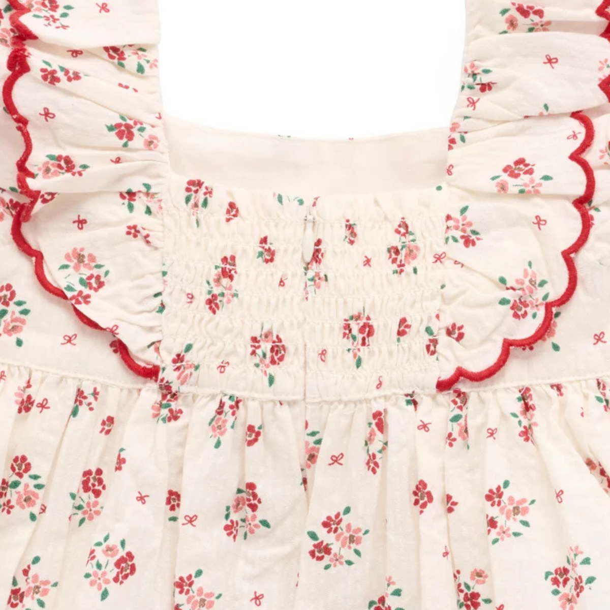 Red Roses Festive Floral Dress