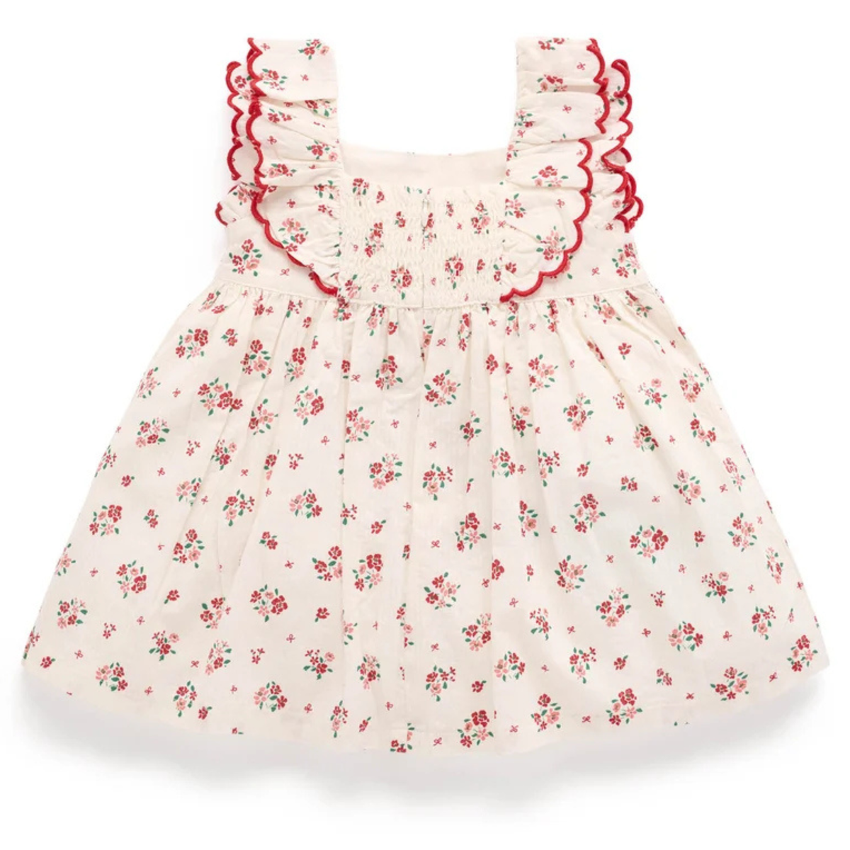 Red Roses Festive Floral Dress