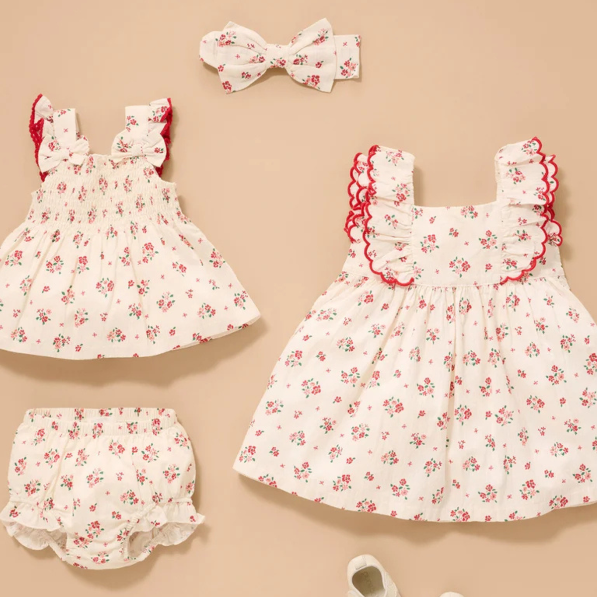 Red Roses Festive Floral Dress