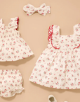 Red Roses Festive Floral Dress