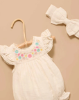 purebaby organic cotton cloud bow headband baby