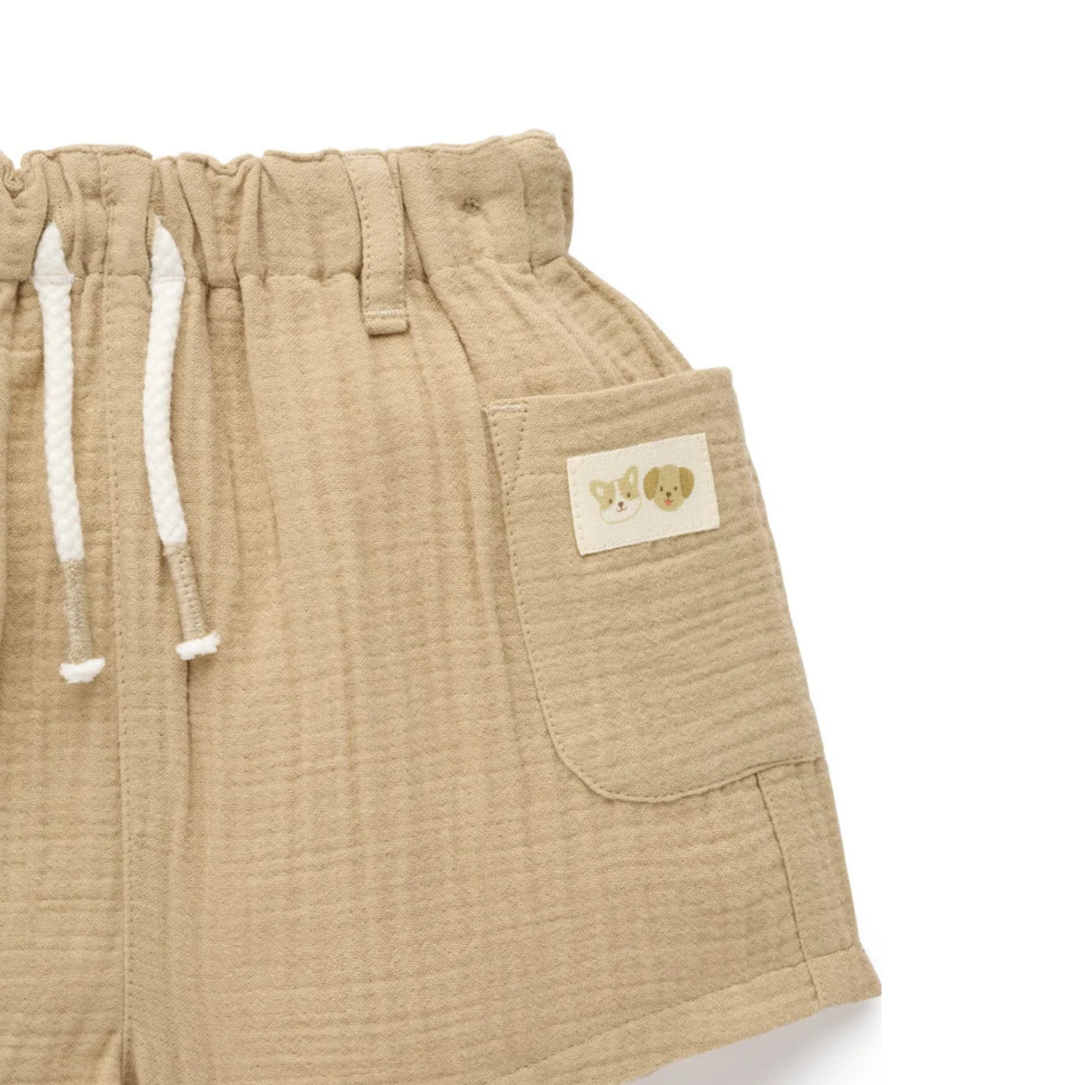 Crinkle Cotton Shorts | Beech