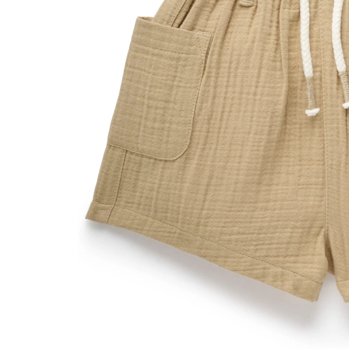 Crinkle Cotton Shorts | Beech