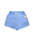 purebaby organic cotton baby clothes crinkle cotton shorts blue jay