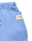 purebaby organic cotton baby clothes crinkle cotton shorts blue jay