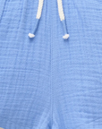 purebaby organic cotton baby clothes crinkle cotton shorts blue jay