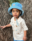 purebaby organic cotton denim bucket sun hat baby kids