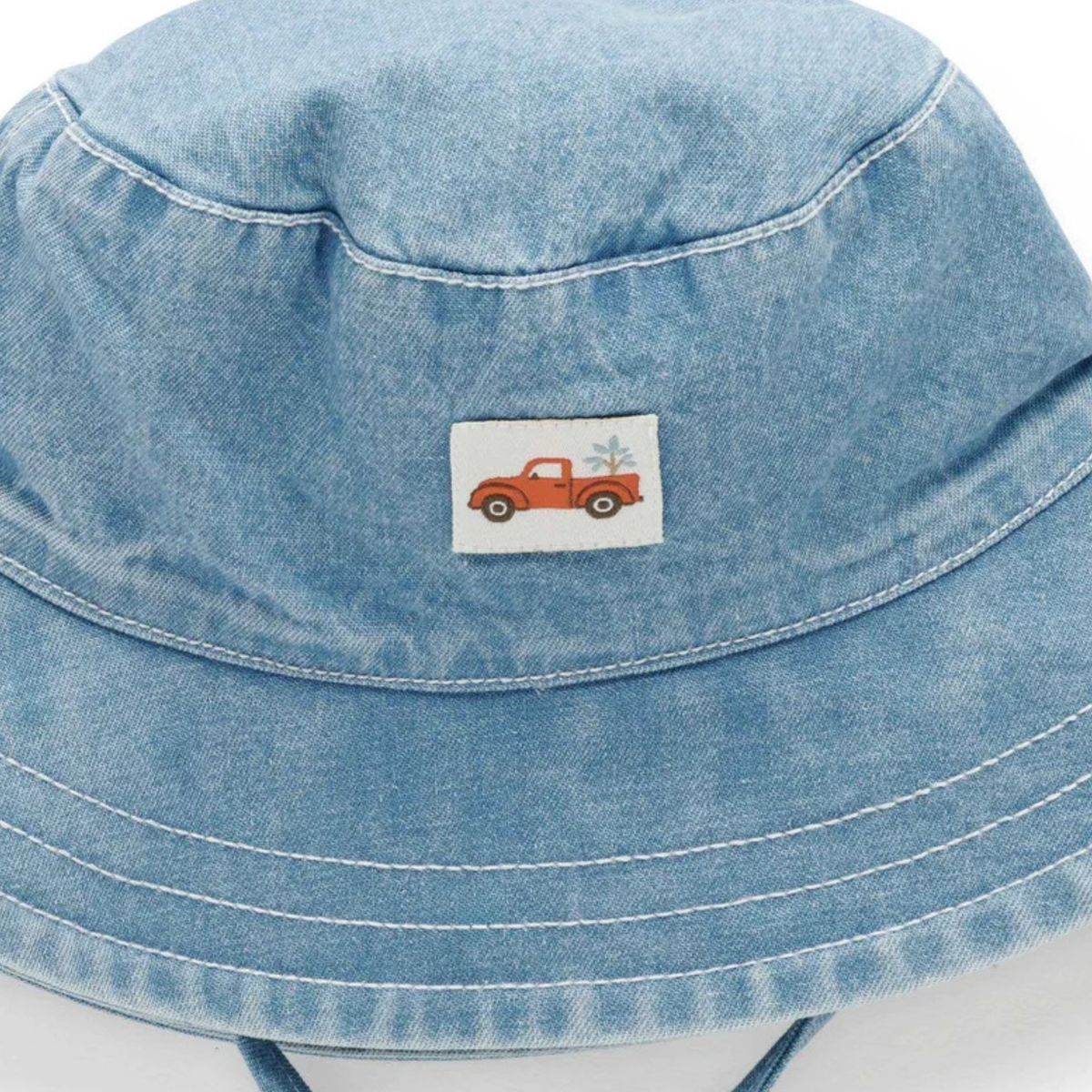 purebaby organic cotton denim bucket sun hat baby kids